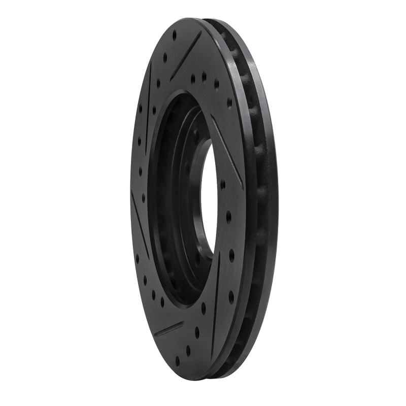 Hummer H1 Brake Rotor (1) - Front/Rear Right - R1 Concepts - Drilled & Slotted - Black - `92-`04